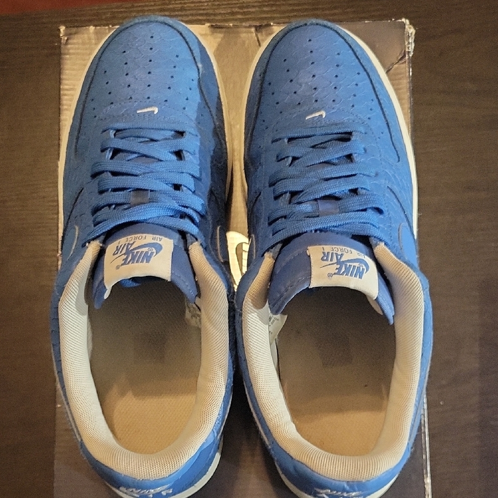 Nike Air Force 1 Low '07 LV8 Rare "Star Blue" (2016) Mens 10.5 Womens 12 EUC - Picture 6 of 10